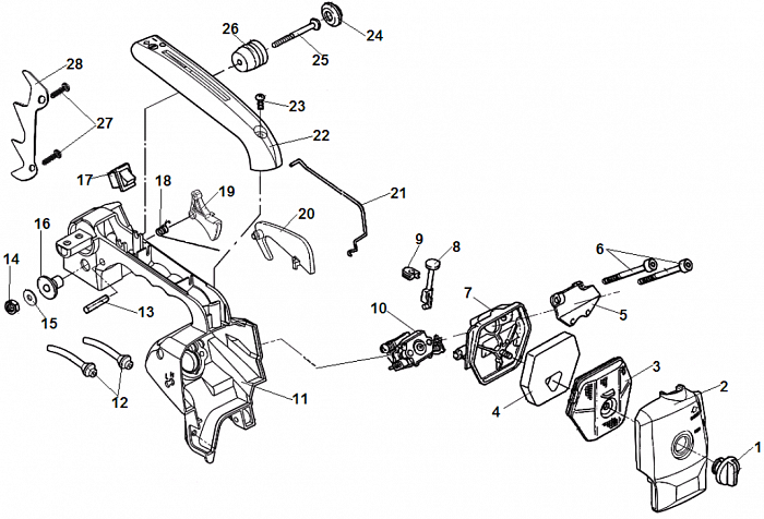 3 КАРБЮРАТОР - ФИЛЬТР БЕНЗОПИЛА CHAMPION 125T-10