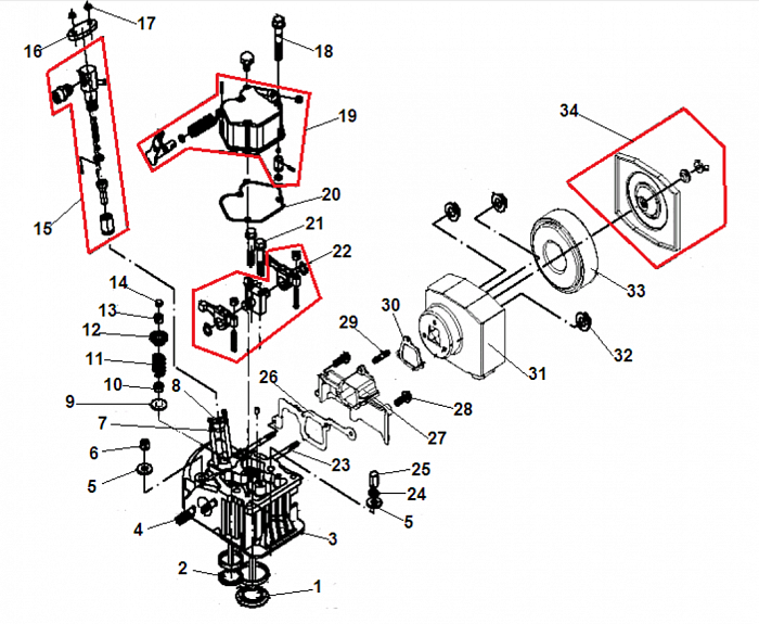 2 КЛАПАННАЯ КРЫШКА МОТОПОМПА CHAMPION DTP81E