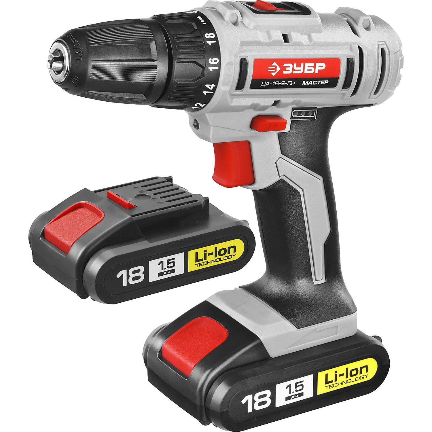 Дрель - шуруповерт, 2 АКБ ДА-18-2-Ли КНМ1