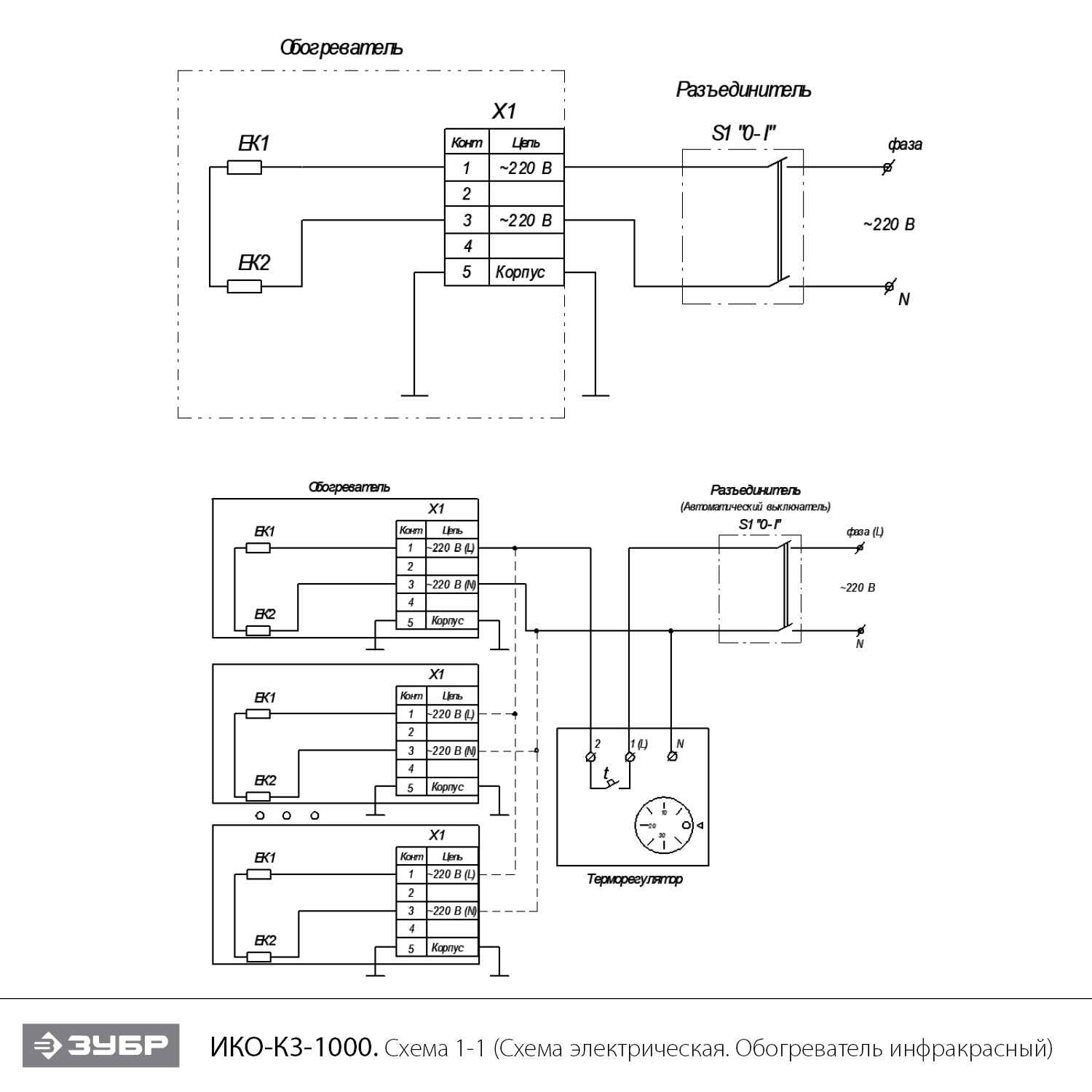 Обогреватель инфракрасный ИКО-К3-1000